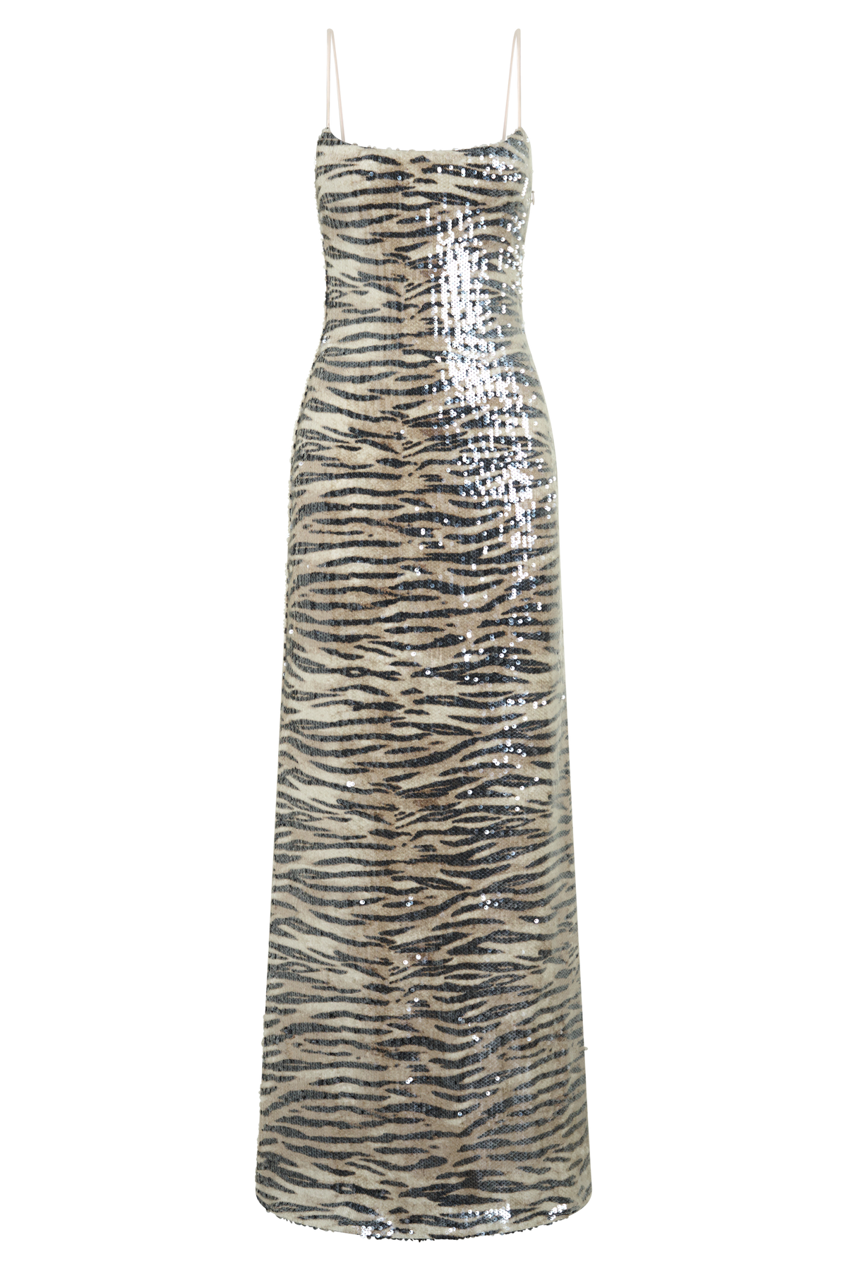 Deborah Sequin Maxi Dress - Zebra Print