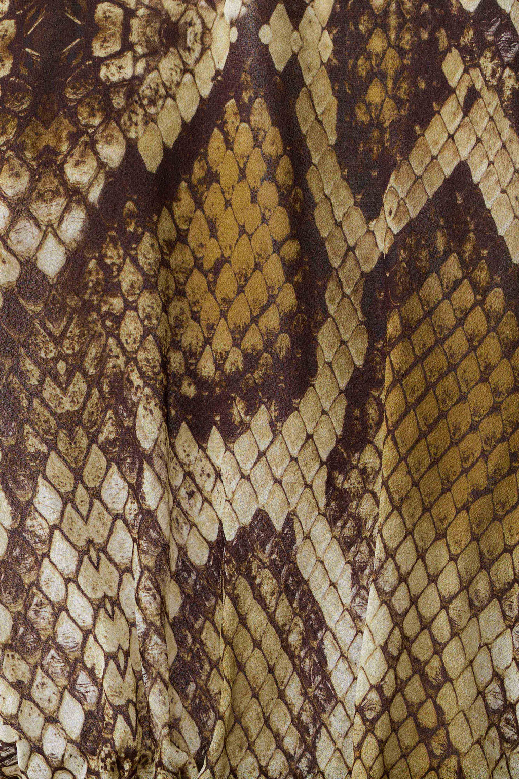 Eliana Tie Back Chiffon Maxi Dress - Snake Print
