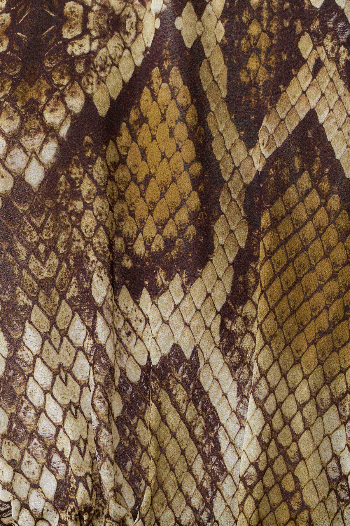 Eliana Tie Back Chiffon Maxi Dress - Snake Print