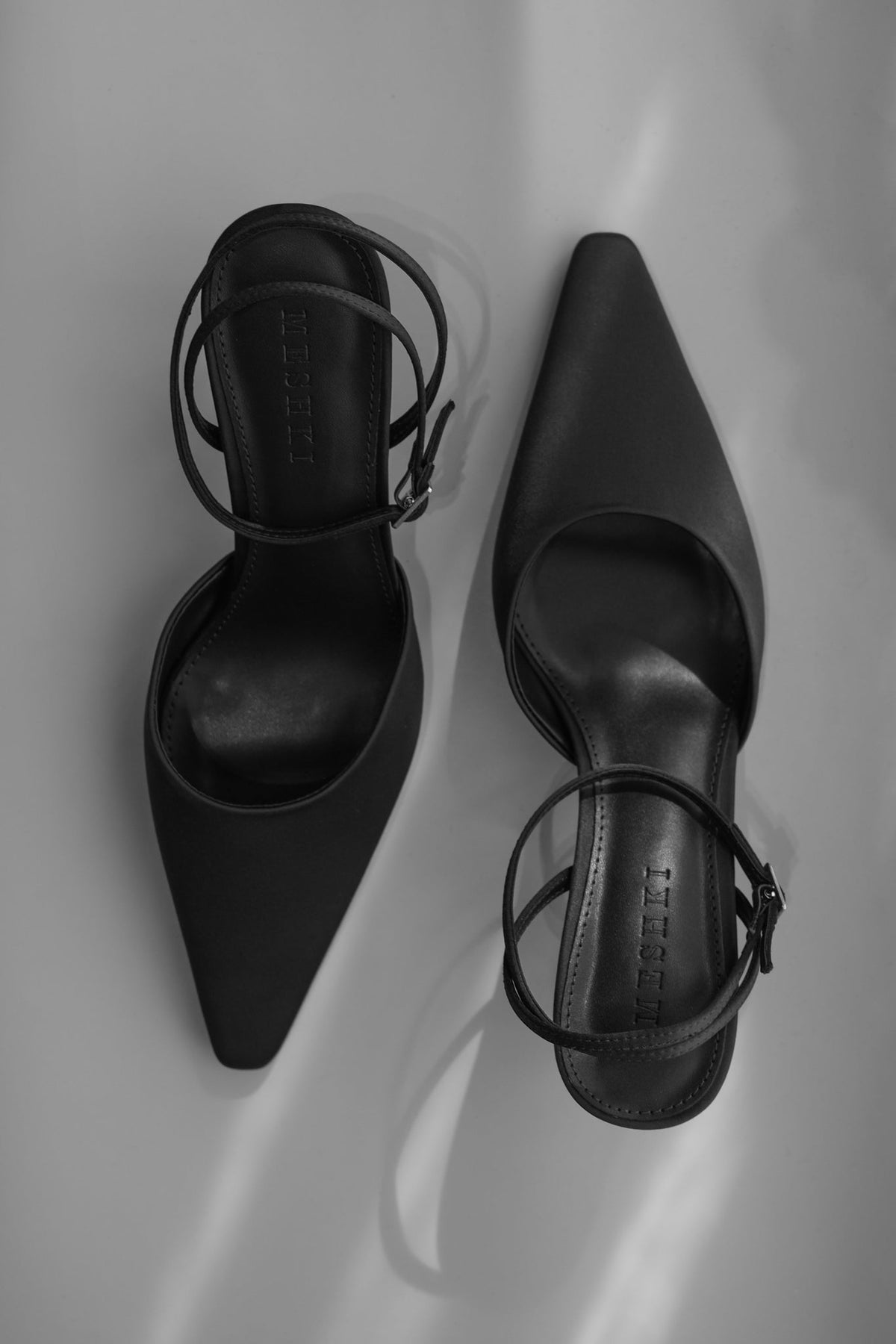 Marley Satin Pointed Heel - Black