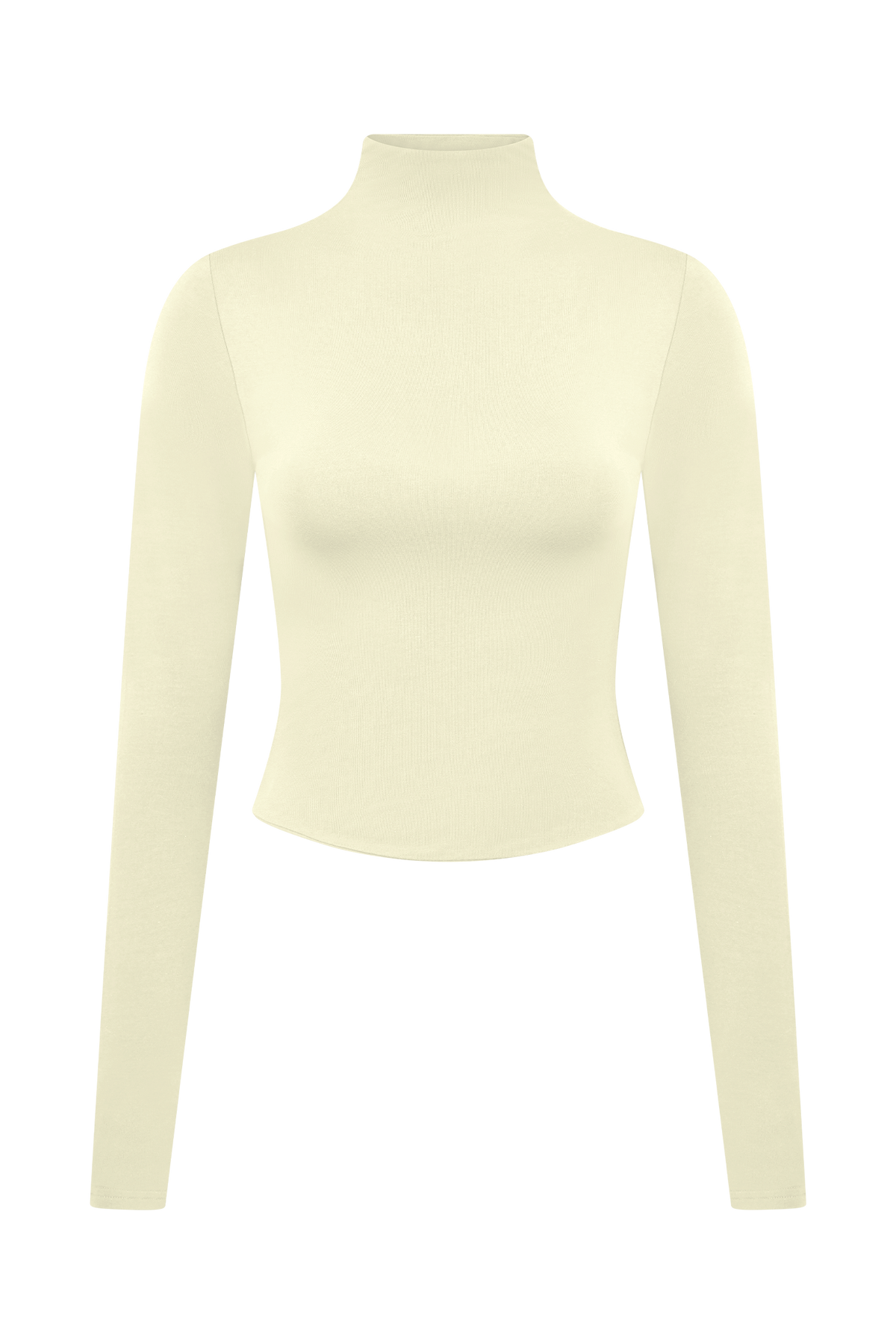 Ember Modal Long Sleeve High Neck Top - Ivory