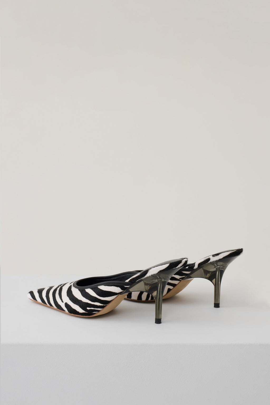 Jules Pointed Toe Mule - Zebra Print
