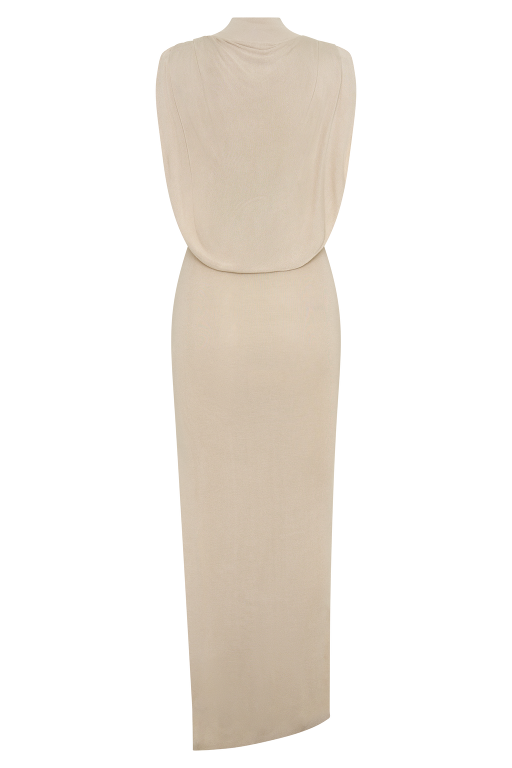 Alexandre Drape Front Knit Maxi Dress - Nude