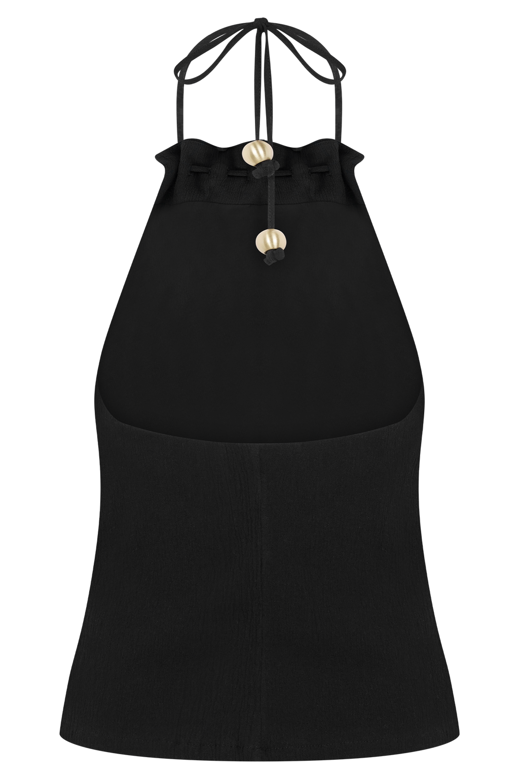 Abeda Cotton Top With Hardware - Black