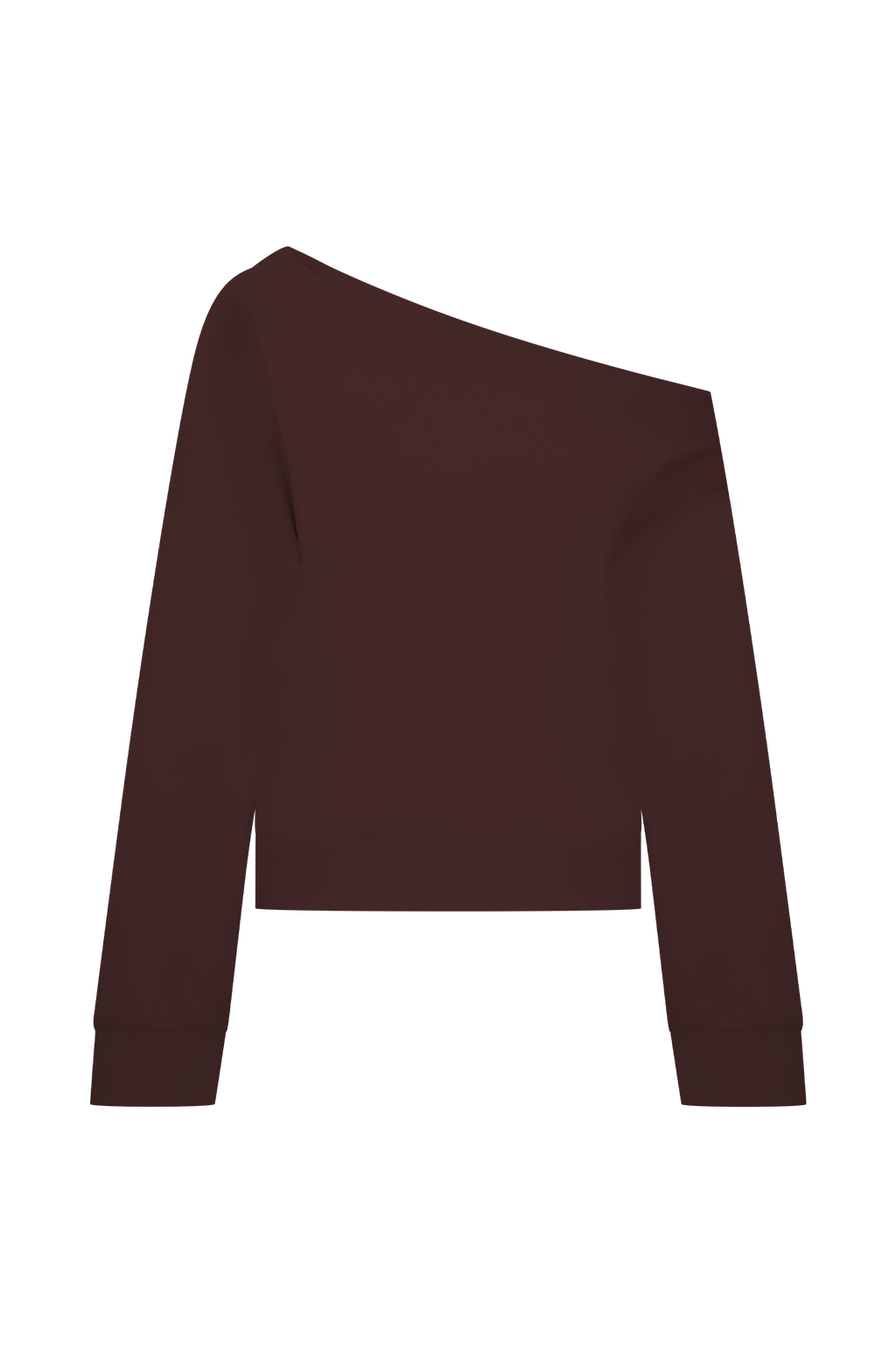 Aiden Slouchy Crew Jumper - Chocolate