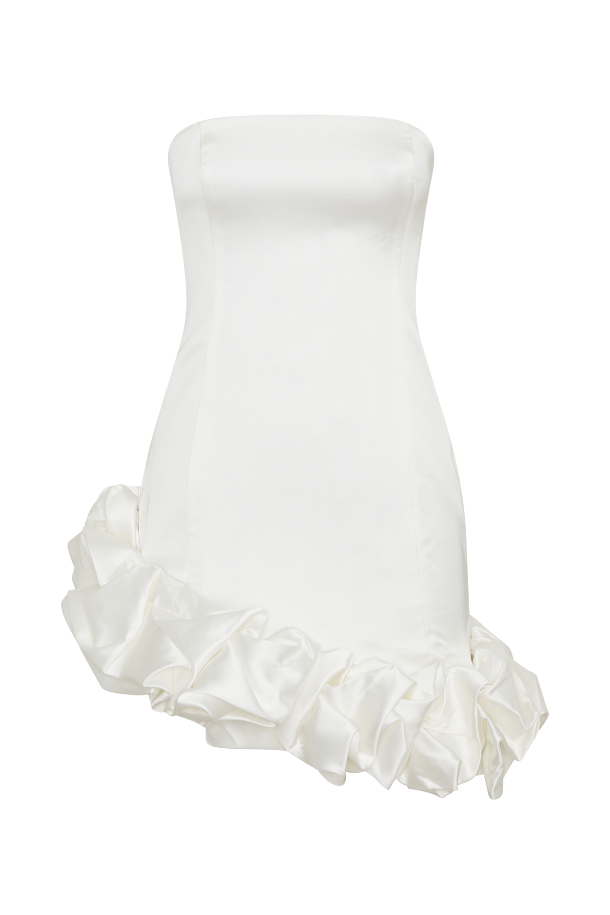 Alba Bubble Mini Dress - White