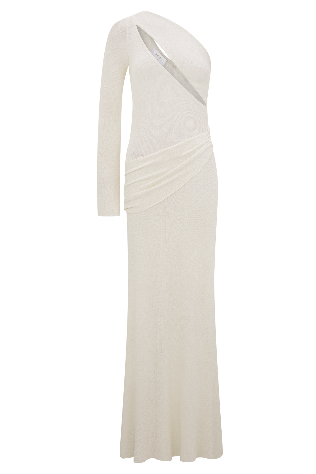 Alexius One Shoulder Knit Maxi Dress - Ivory