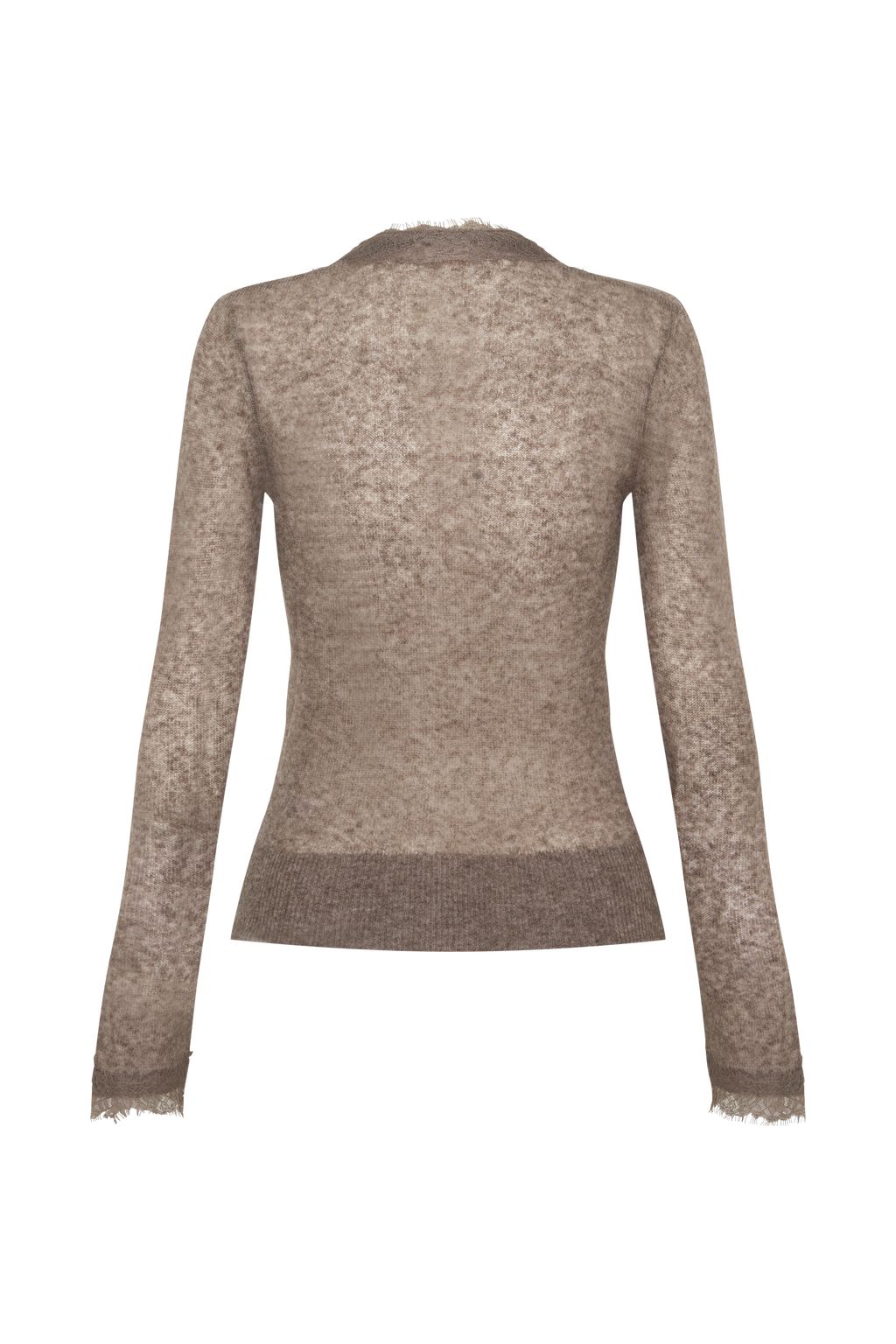 Amrita Lace Knit Cardigan - Oatmeal