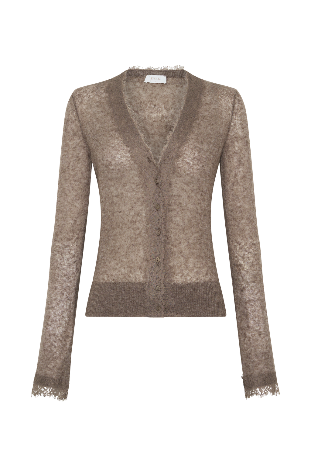 Amrita Lace Knit Cardigan - Oatmeal