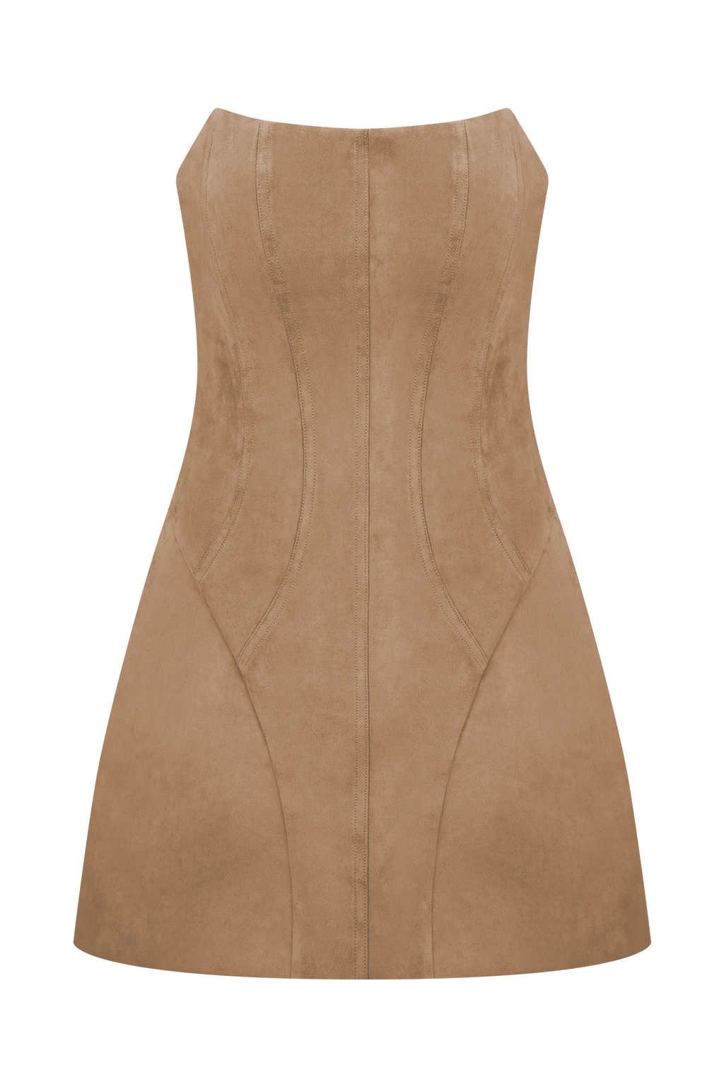 Andy Faux Suede Mini Dress - Camel