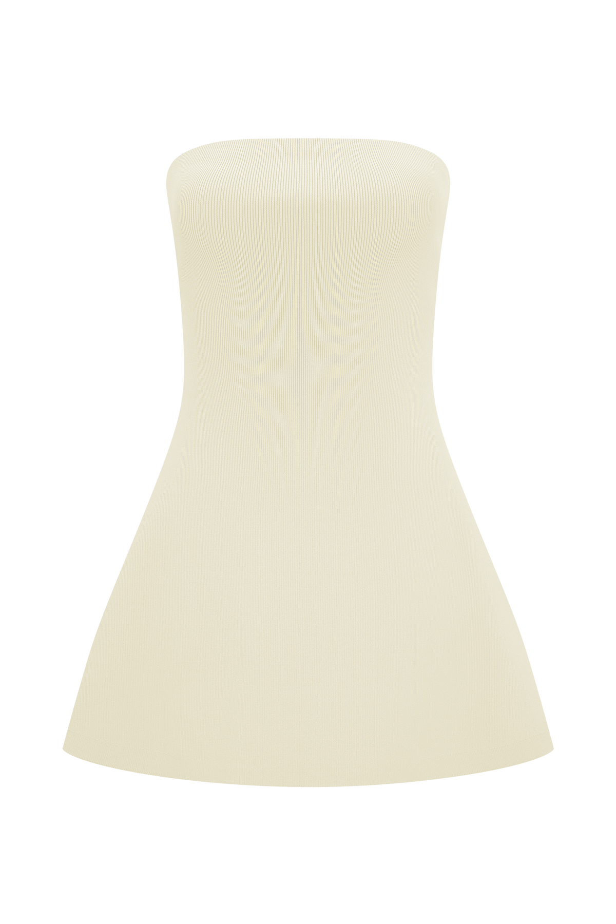 Anette Bandage Knit Strapless Top - Ivory