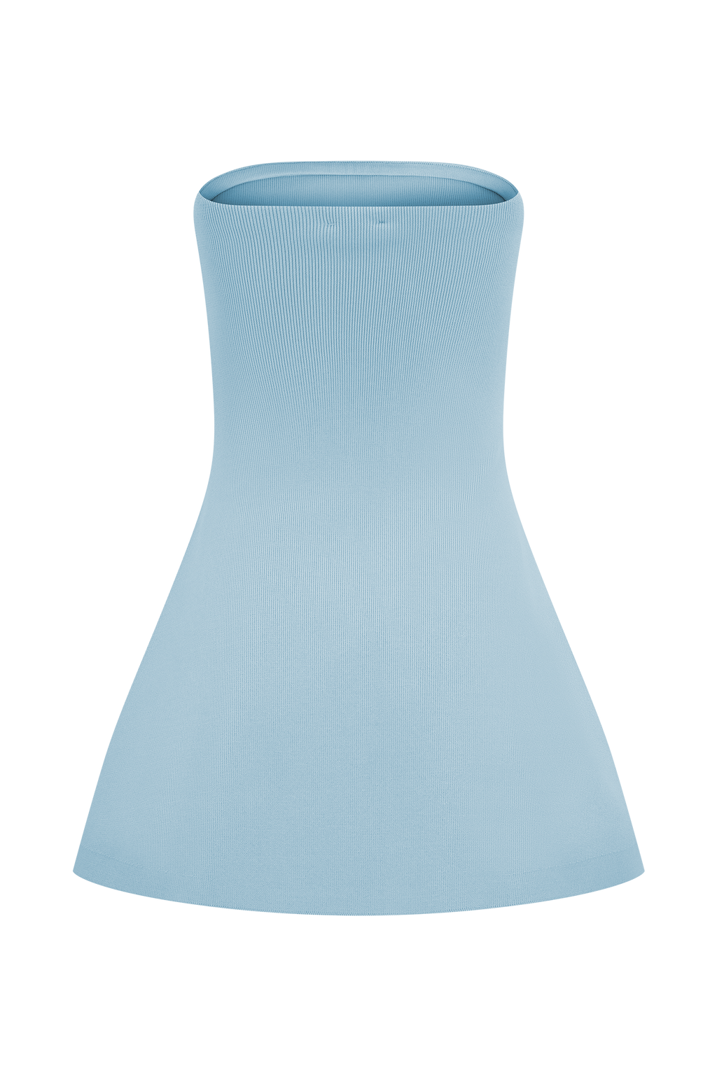 Anette Bandage Knit Strapless Top - Sky Blue