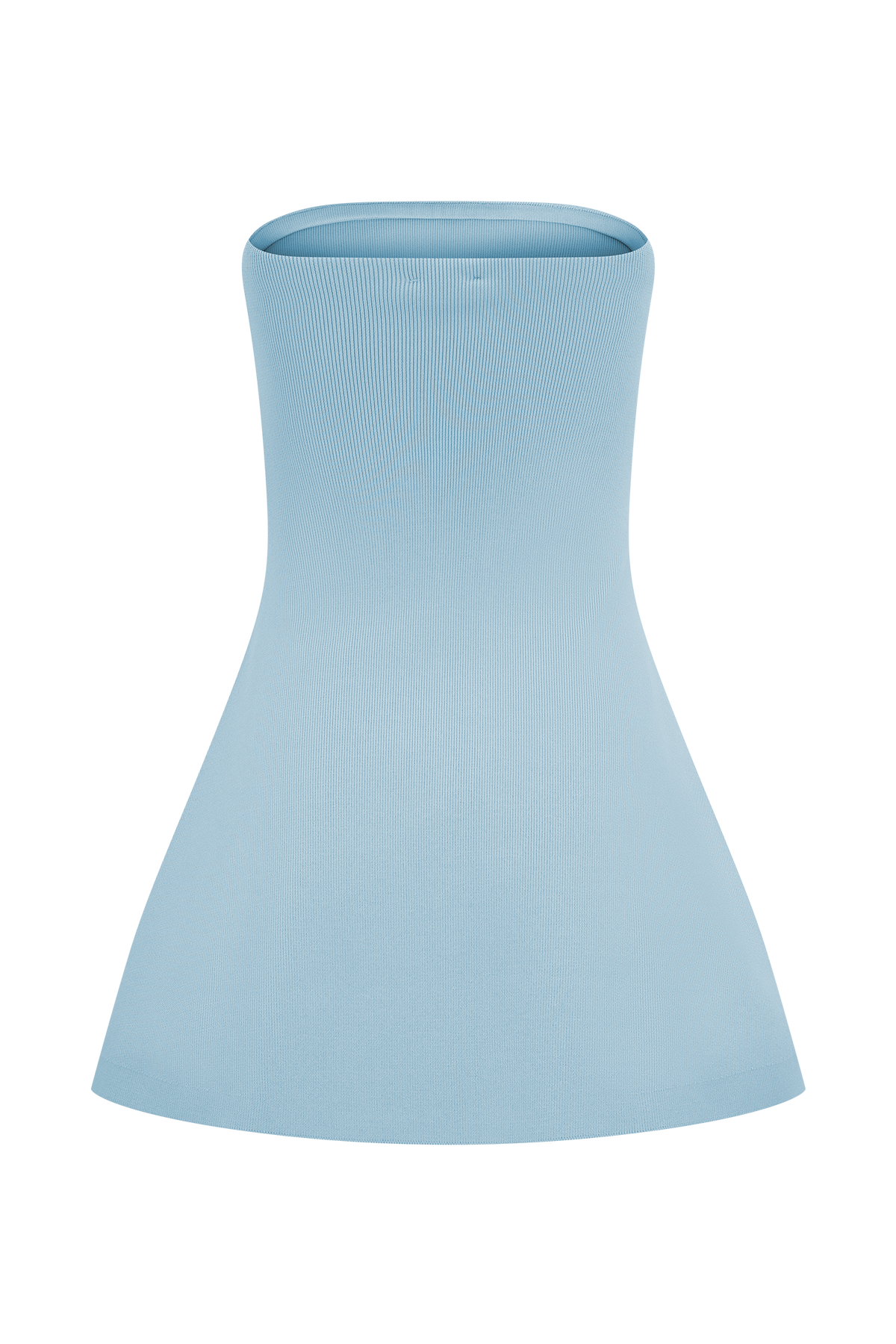 Anette Bandage Knit Strapless Top - Sky Blue