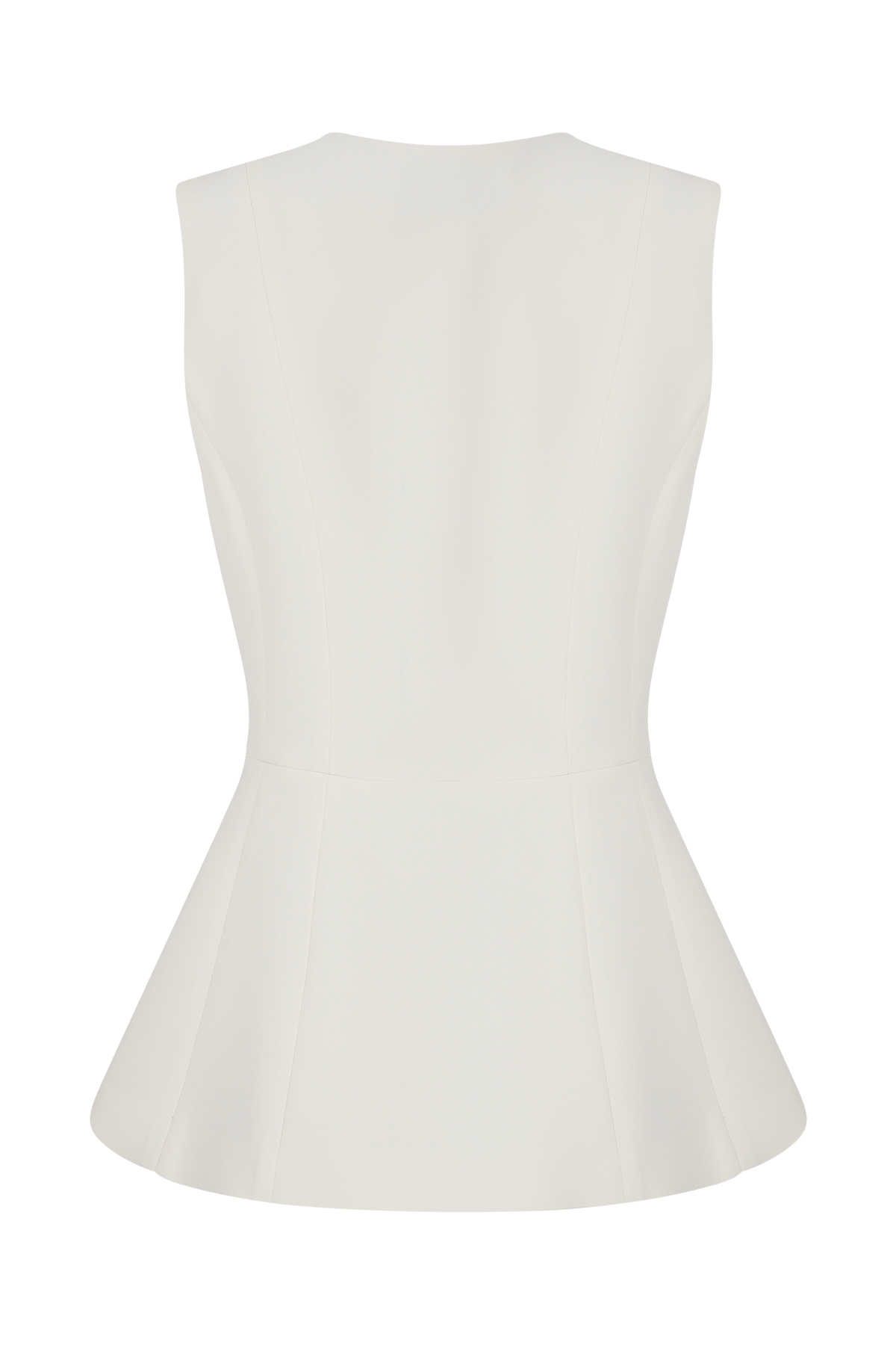 Angelie Suiting Vest Top - Ivory