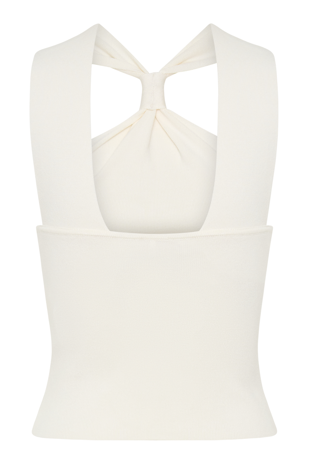 Angelika Twist Front Knit Top - Ivory