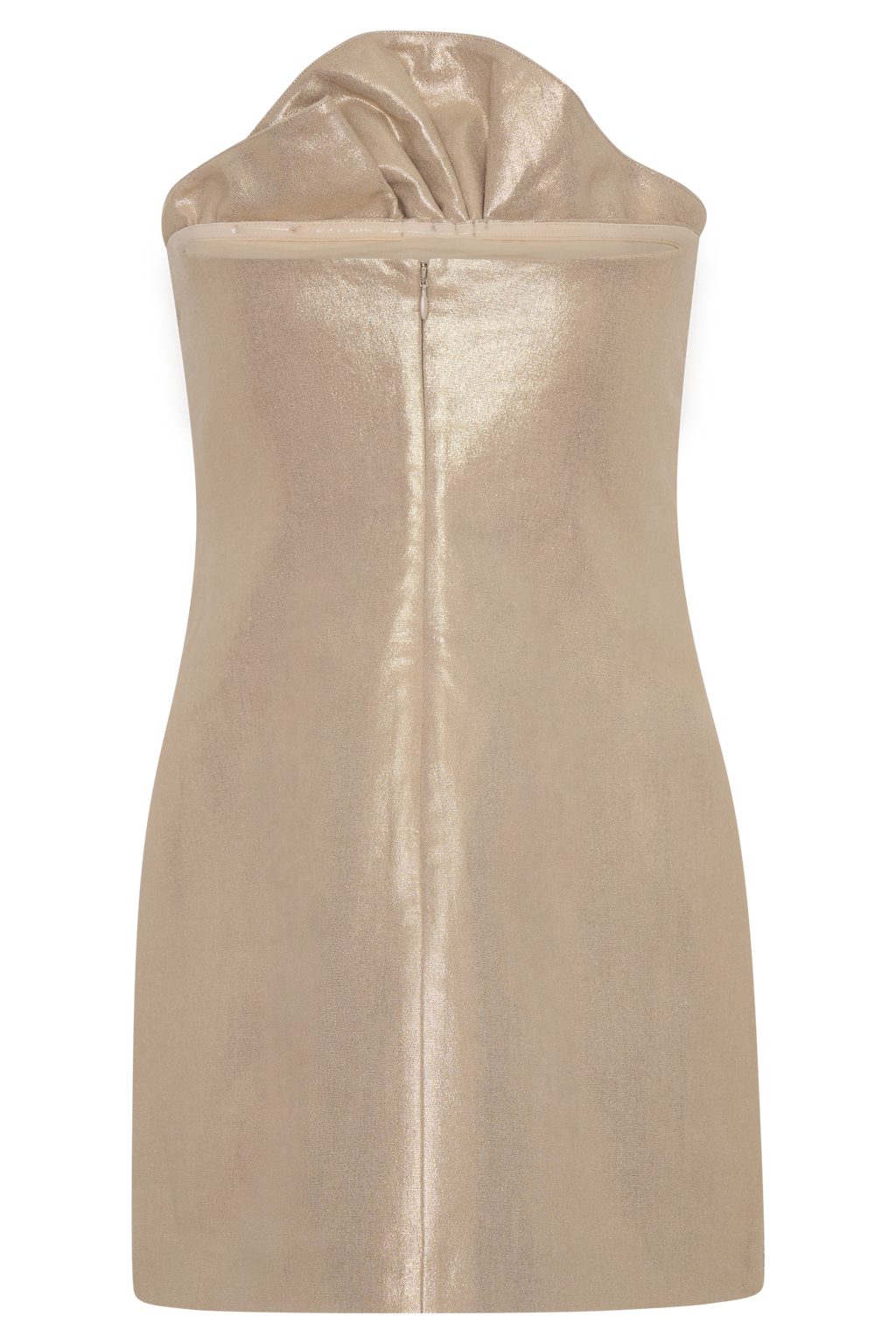 Annette Linen Mini Dress - Gold