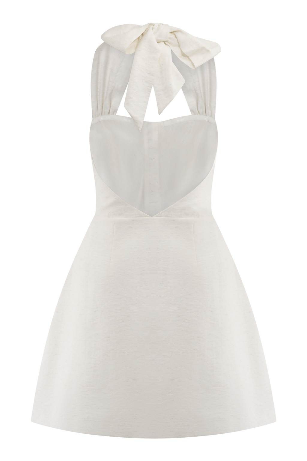 Anya Linen Halter Mini Dress - Oat Marle