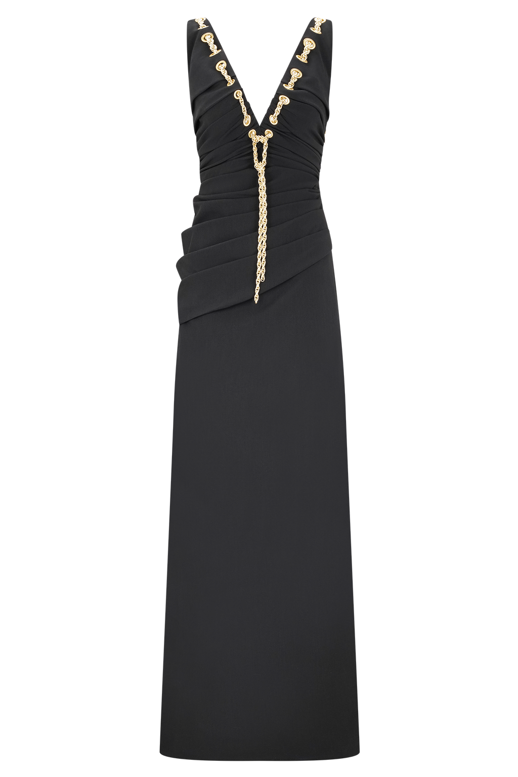 Axton Low Neck Maxi Dress - Black