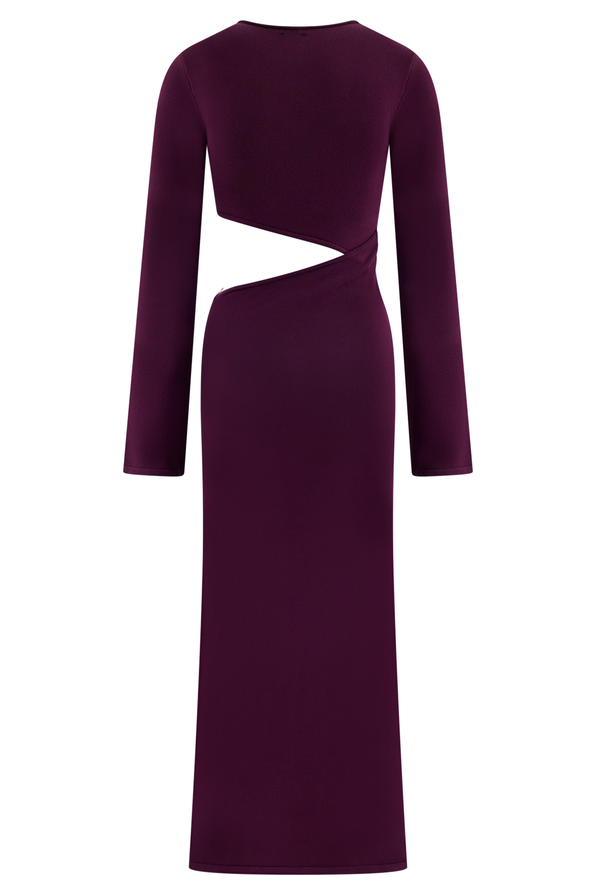 Azariah Long Sleeve Knit Midi Dress - Plum