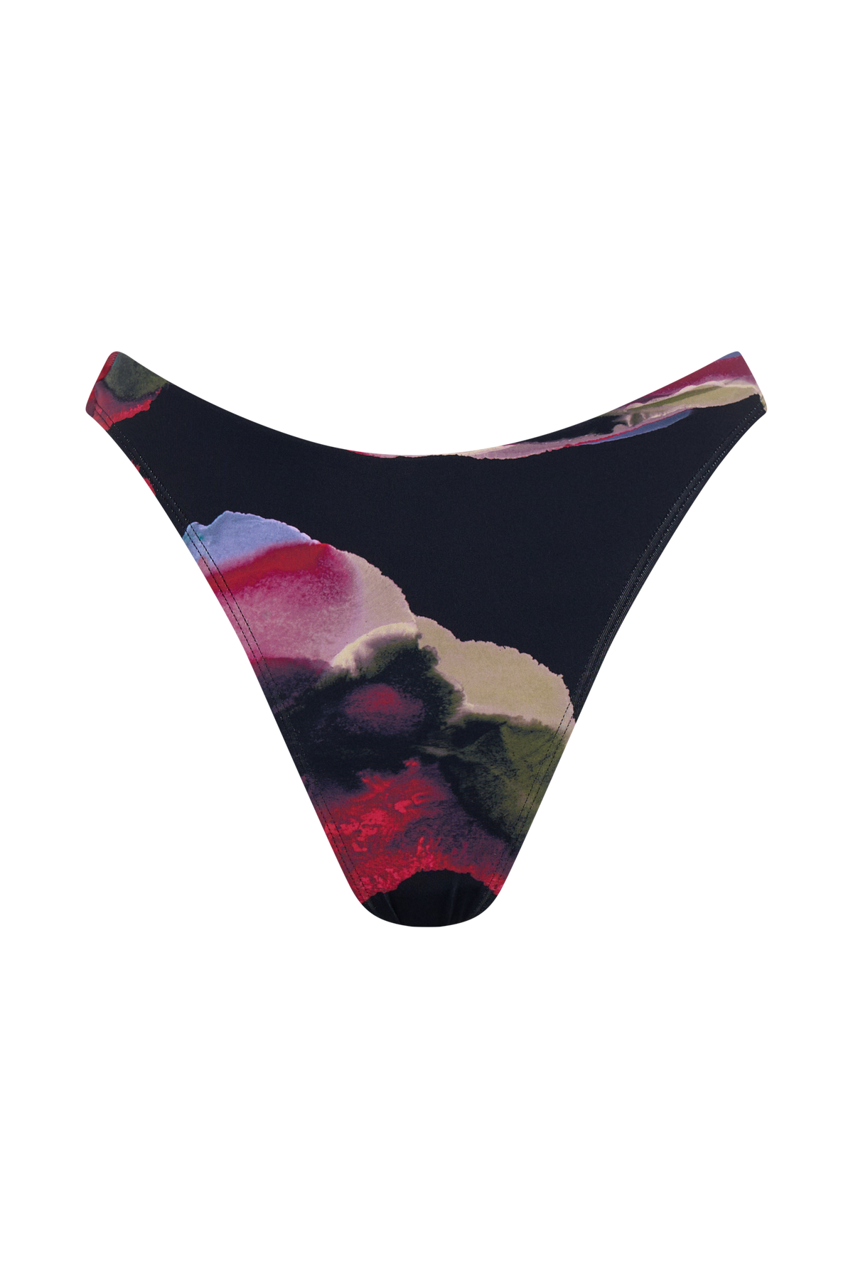 Brianna Cheeky Cut Bikini Bottom - Multi Fluid Reverie Print