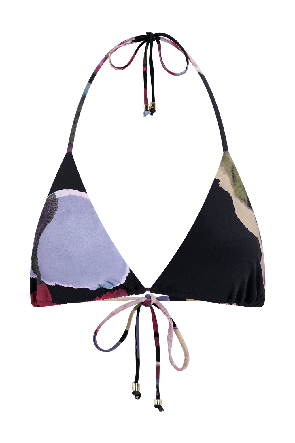 Brianna Triangle Bikini Top - Multi Fluid Reverie Print