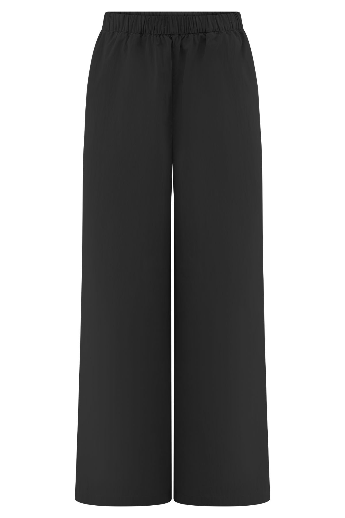 Campbell Cotton Wide Leg Pants - Black