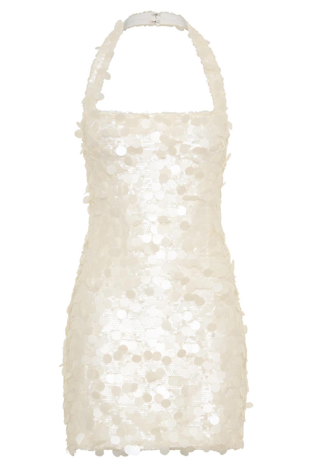 Caralee Sequin Halter Mini Dress - Ivory