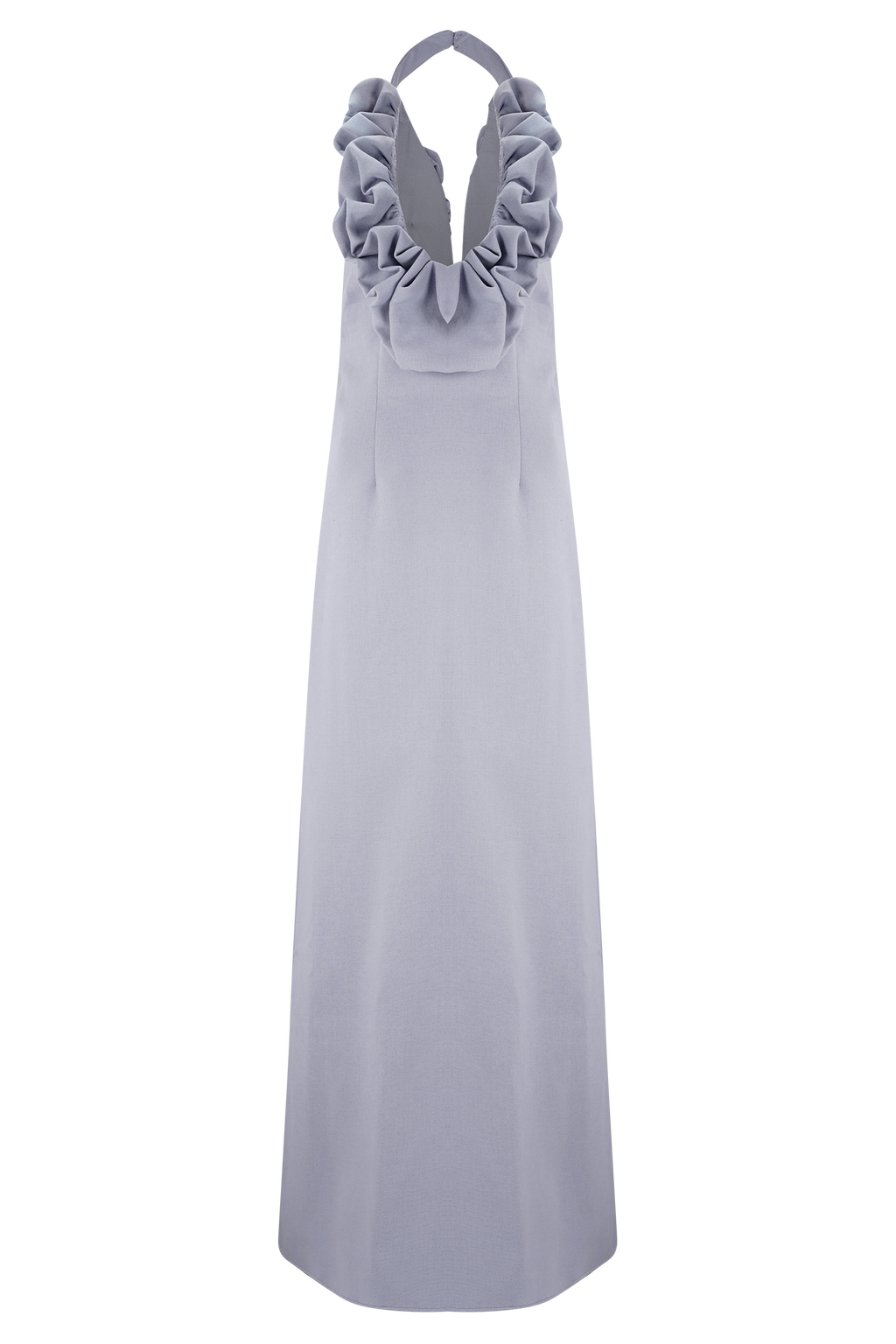 Carolyn Linen Bubble Maxi Dress - Misty Blue