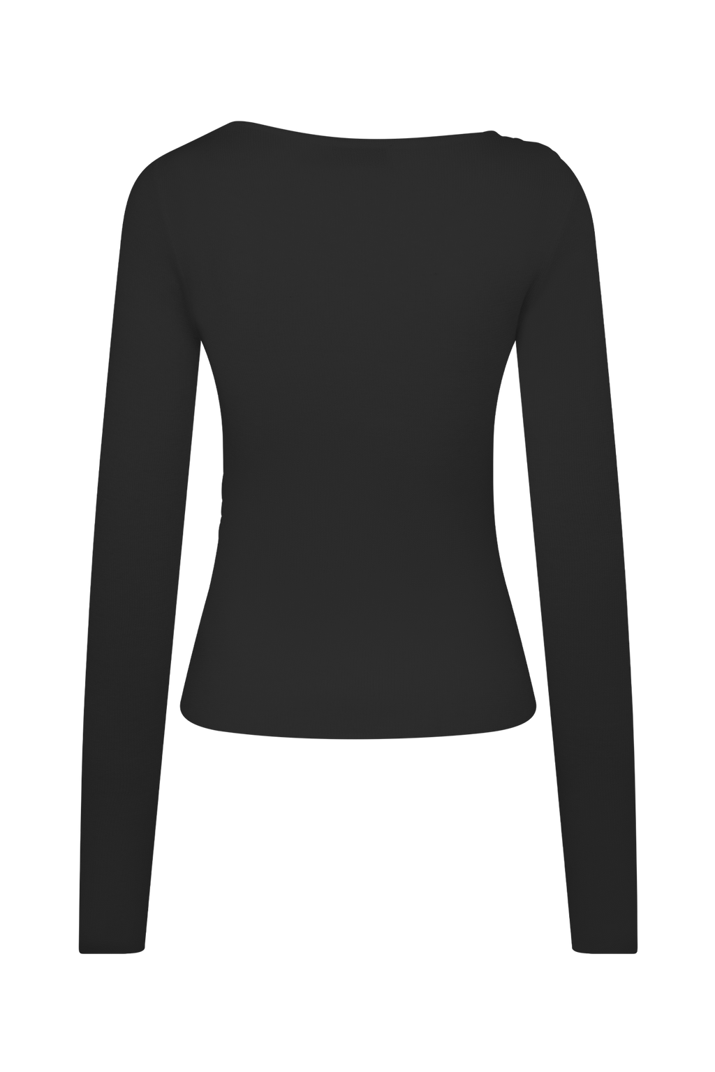 Culver Draped Twist Knit Top - Black