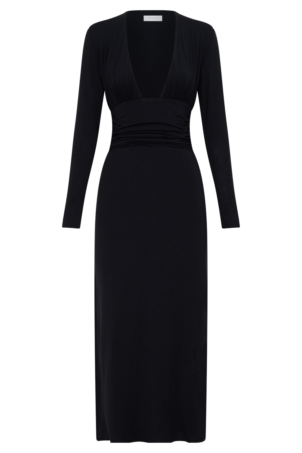 Drusilla Long Sleeve Modal Maxi Dress - Black