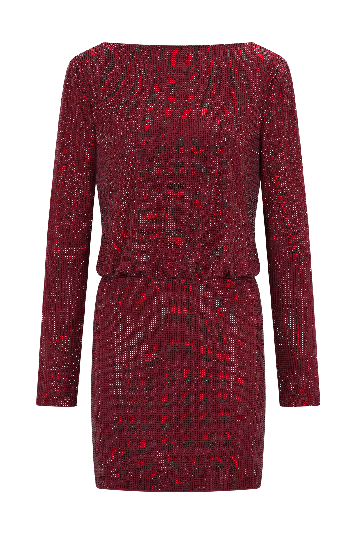 Darius Diamante Cowl Mini Dress - Wine