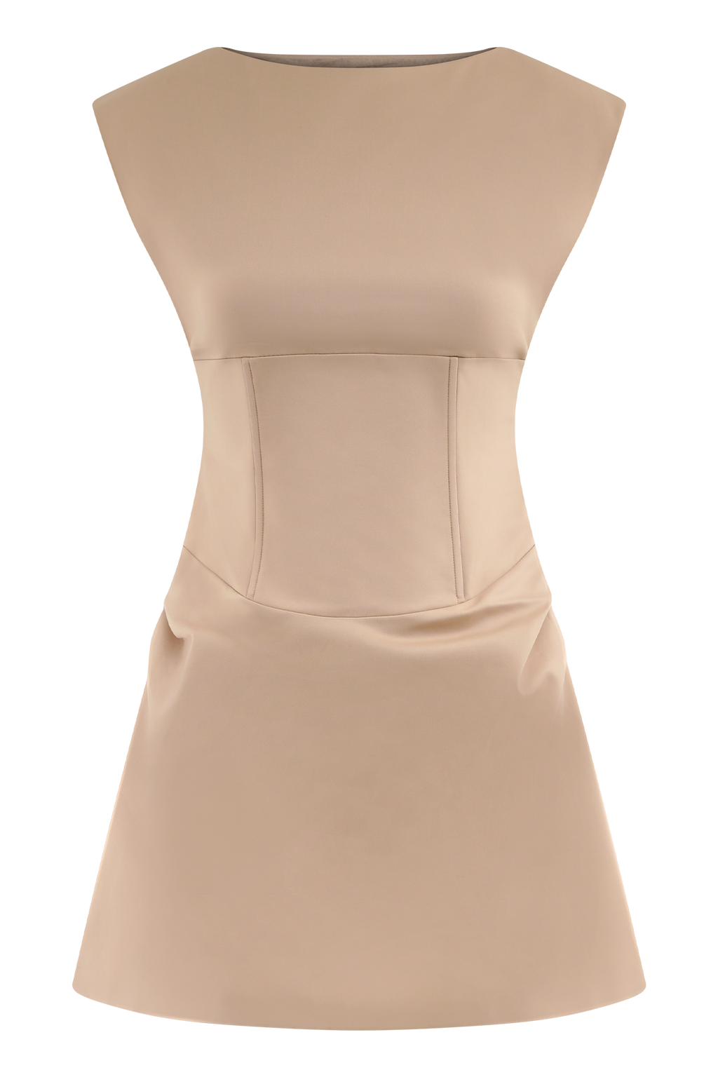 Doris Sleeveless Mini Dress - Camel