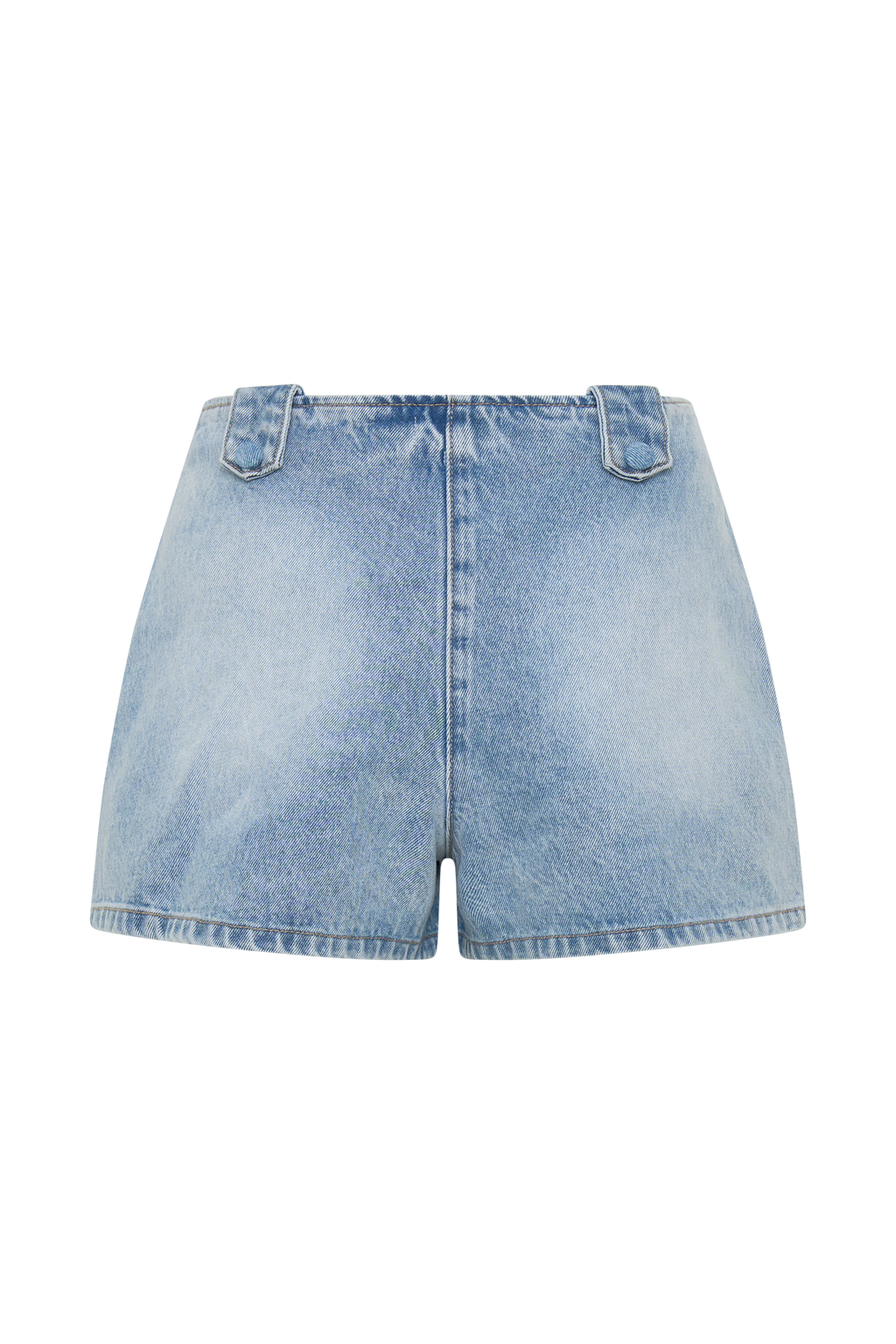 Erin Mid Rise Denim Shorts - Washed Light Blue