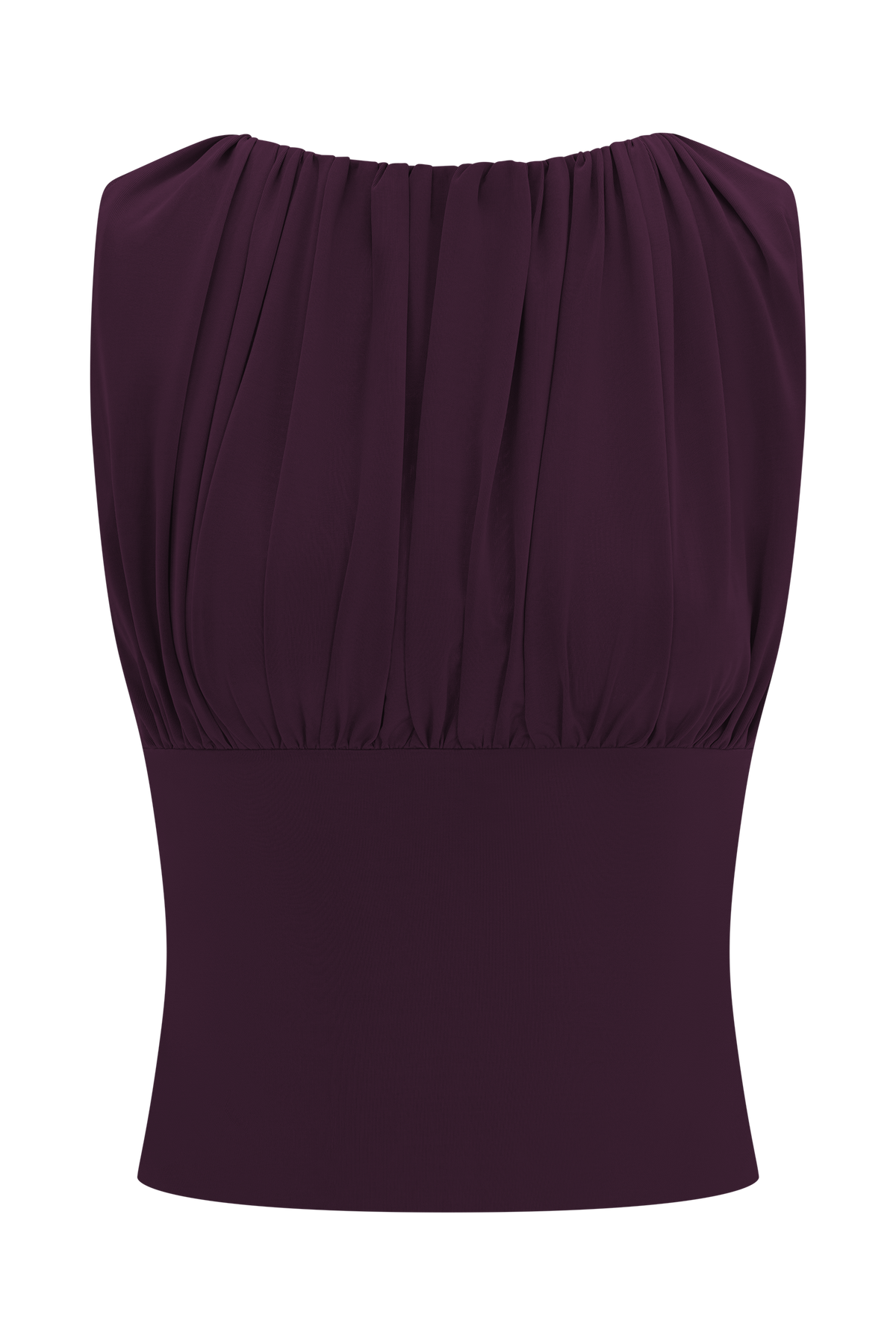 Erina Slinky Open Back Top - Aubergine
