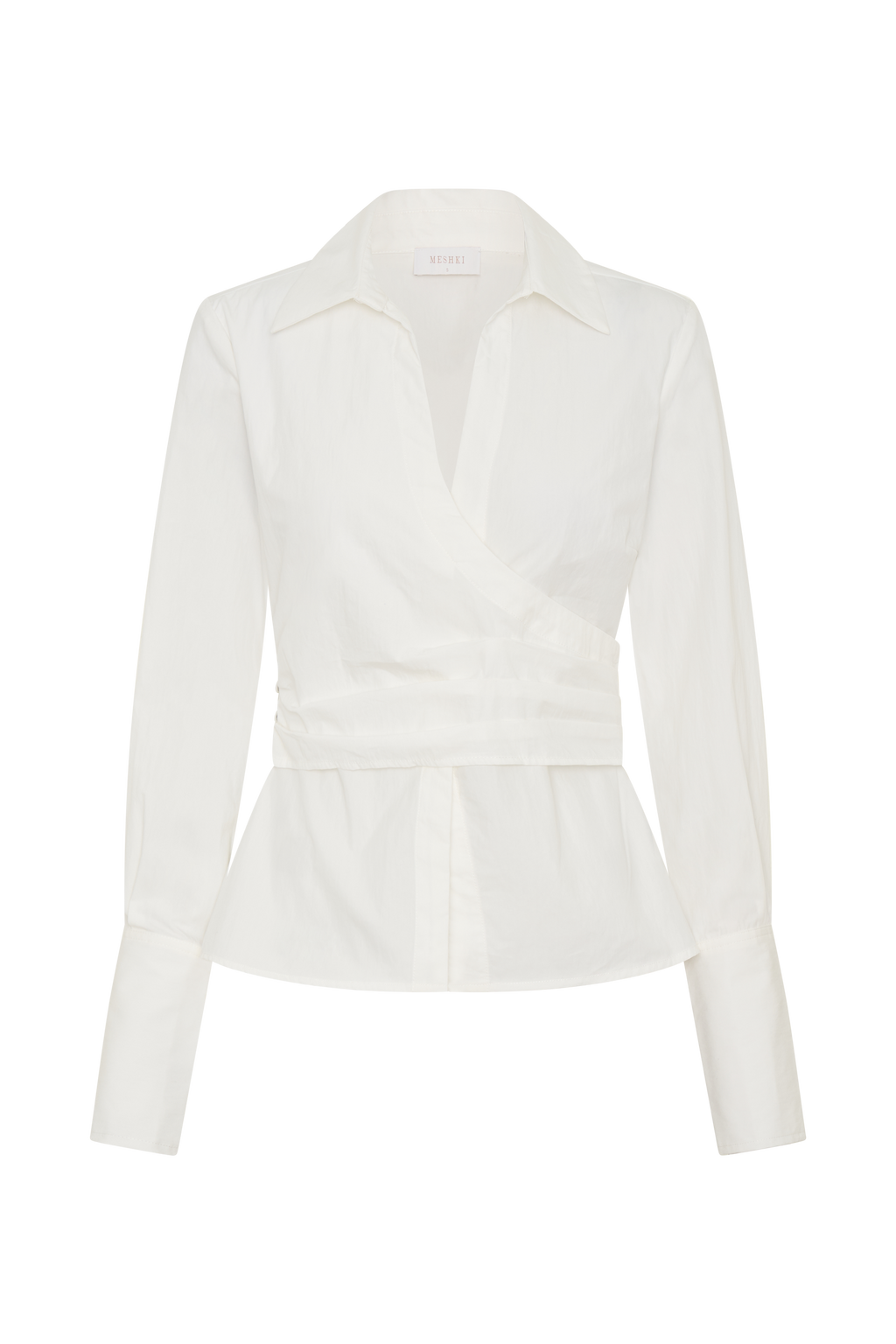 Eugenia Wrap Cotton Shirt - White