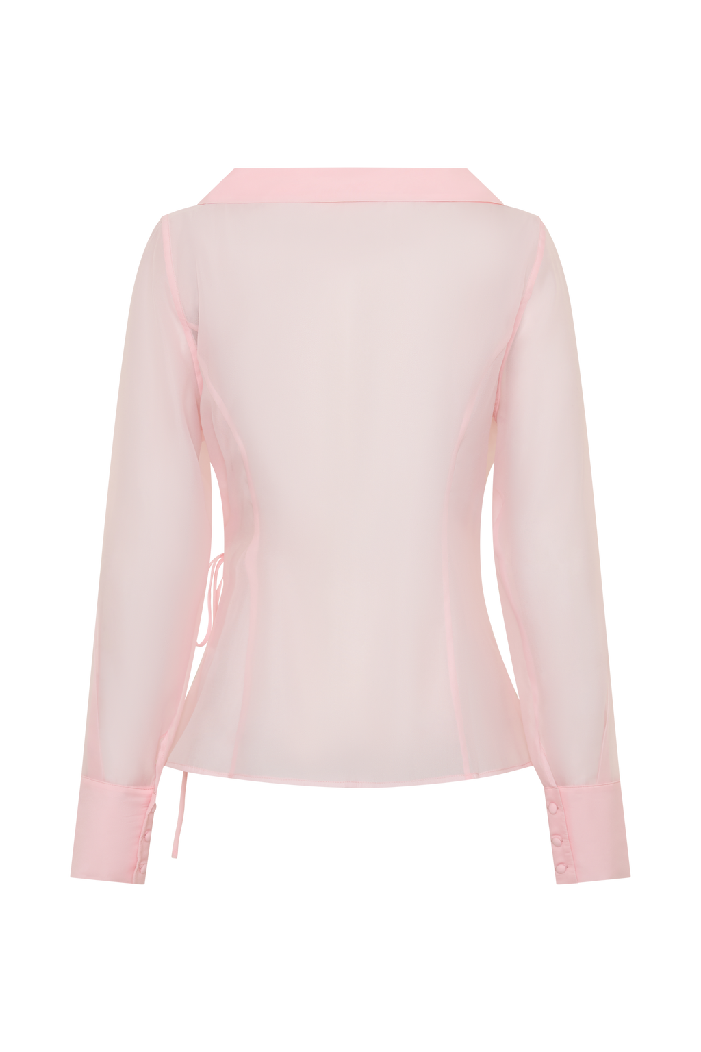 Frankie Organza Cross Over Shirt - Pale Pink