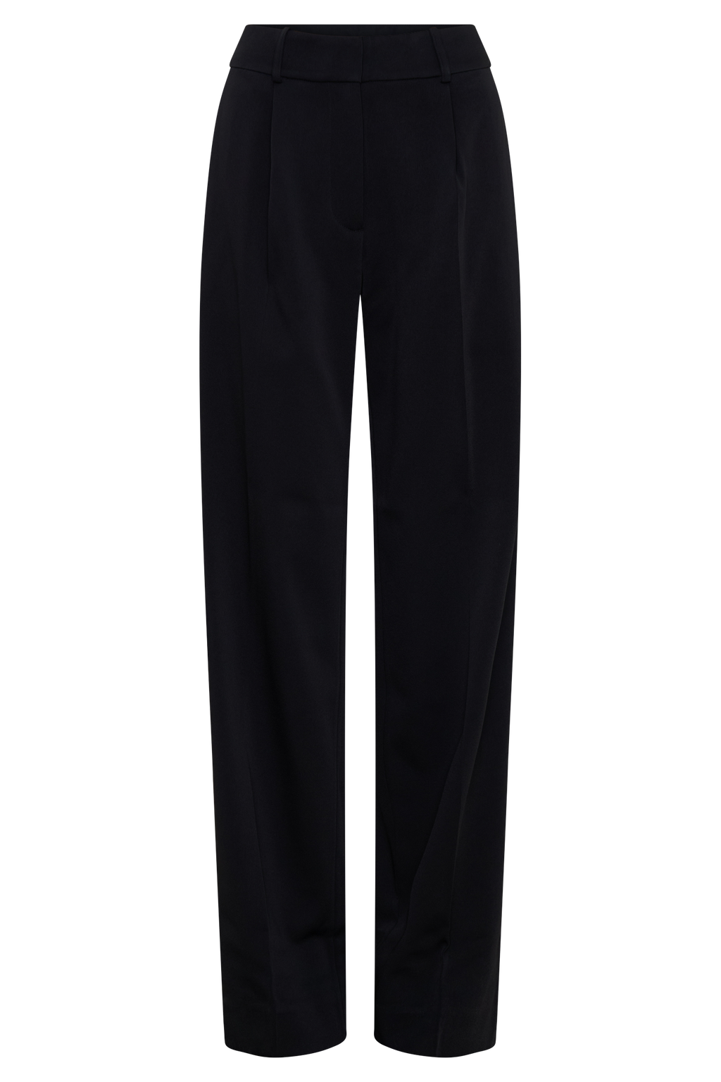 Fatima Satin Straight Leg Pant - Black