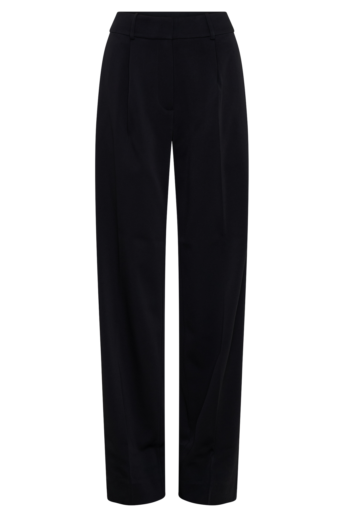 Fatima Satin Straight Leg Pant - Black