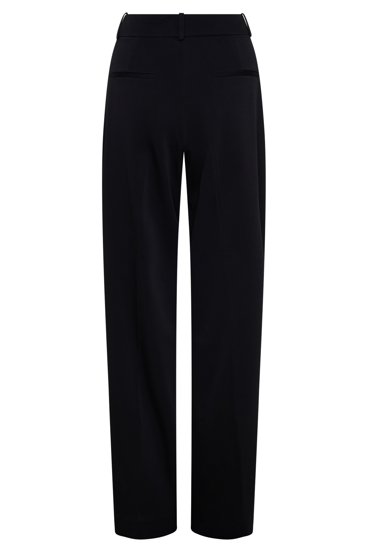 Fatima Satin Straight Leg Pant - Black
