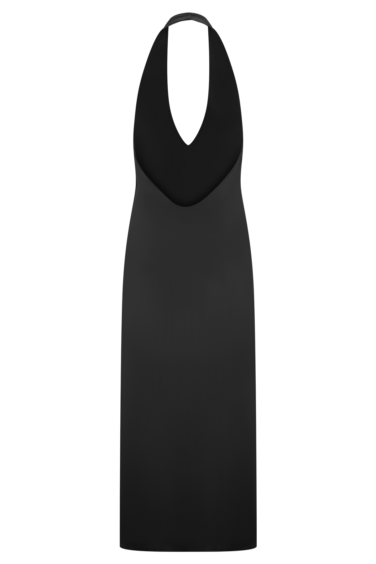Genie Slinky Halter Midi Dress - Black