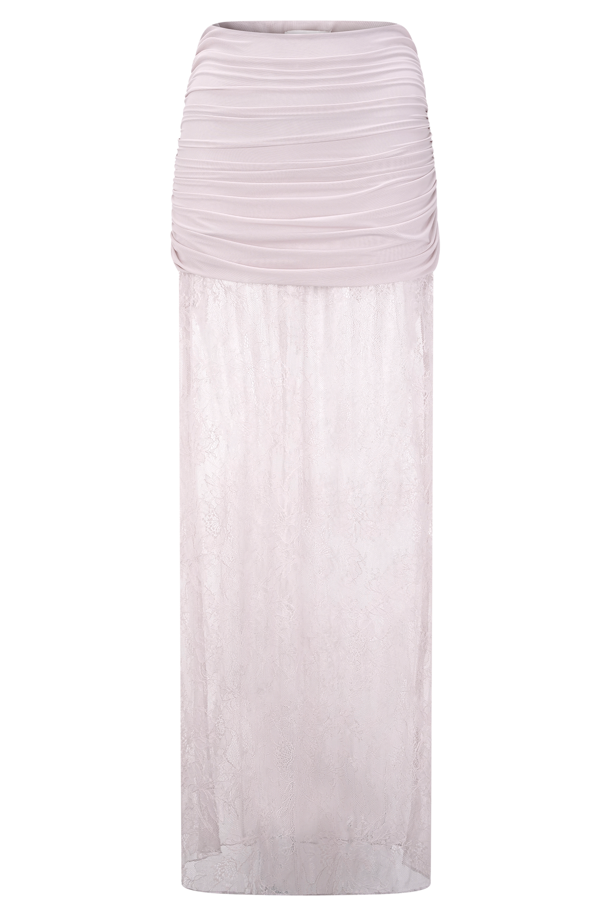 Guinevere Lace And Mesh Maxi Skirt - Lilac