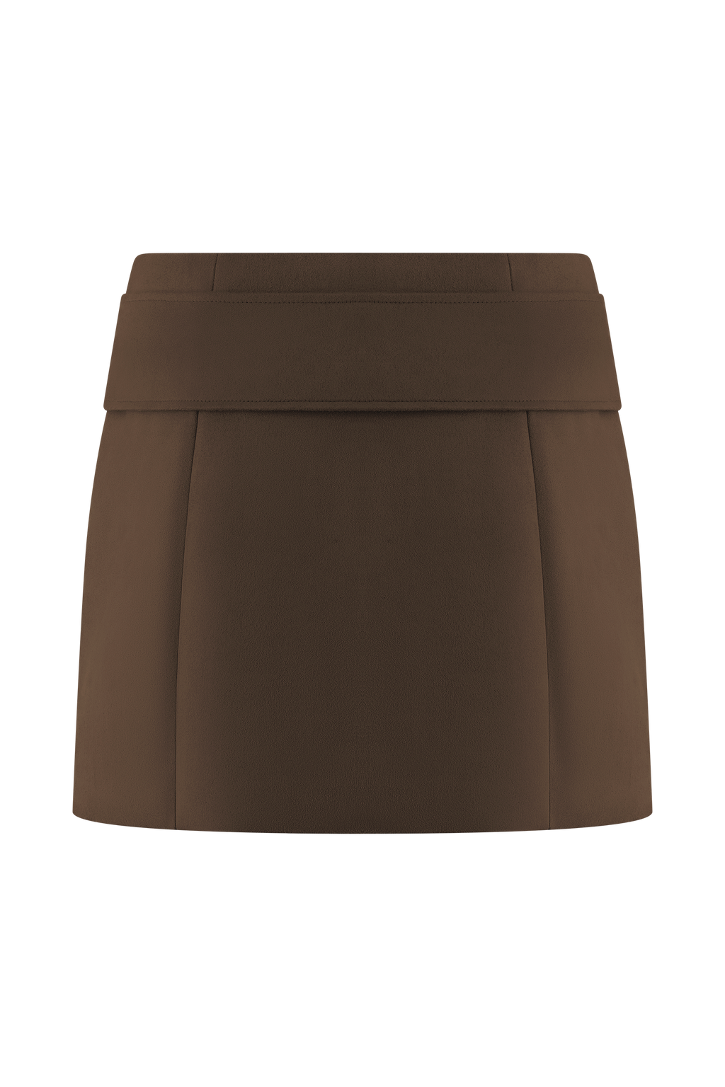 Hayes Faux Suede Belted Mini Skirt - Chocolate