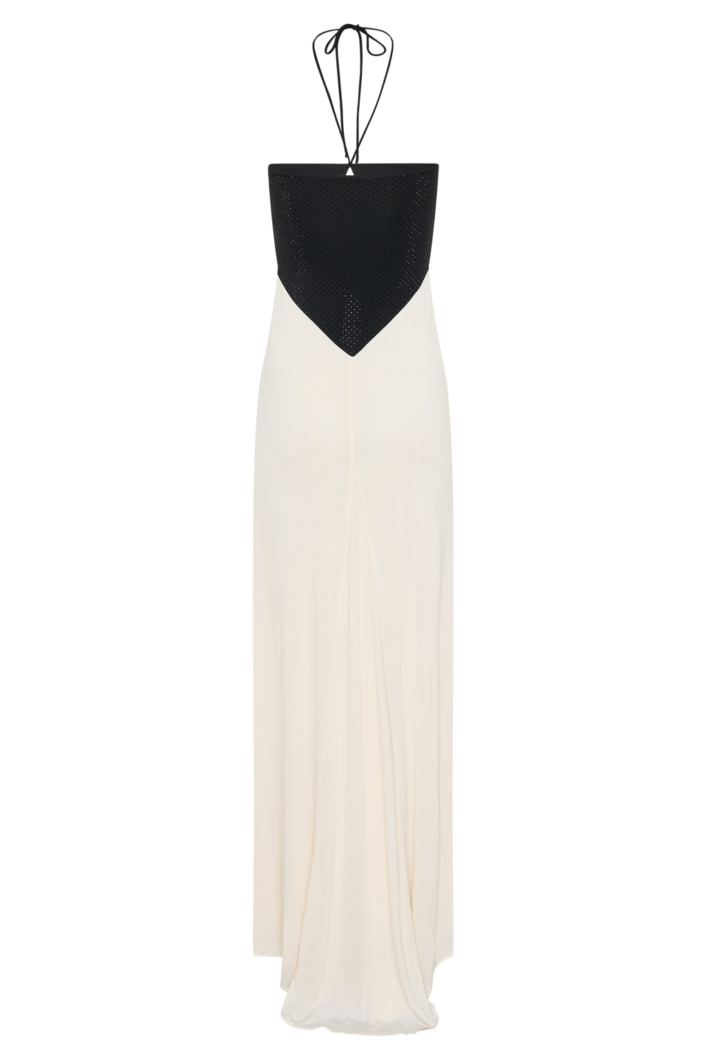 Hien Sequin Halter Maxi Dress - Black/Ivory