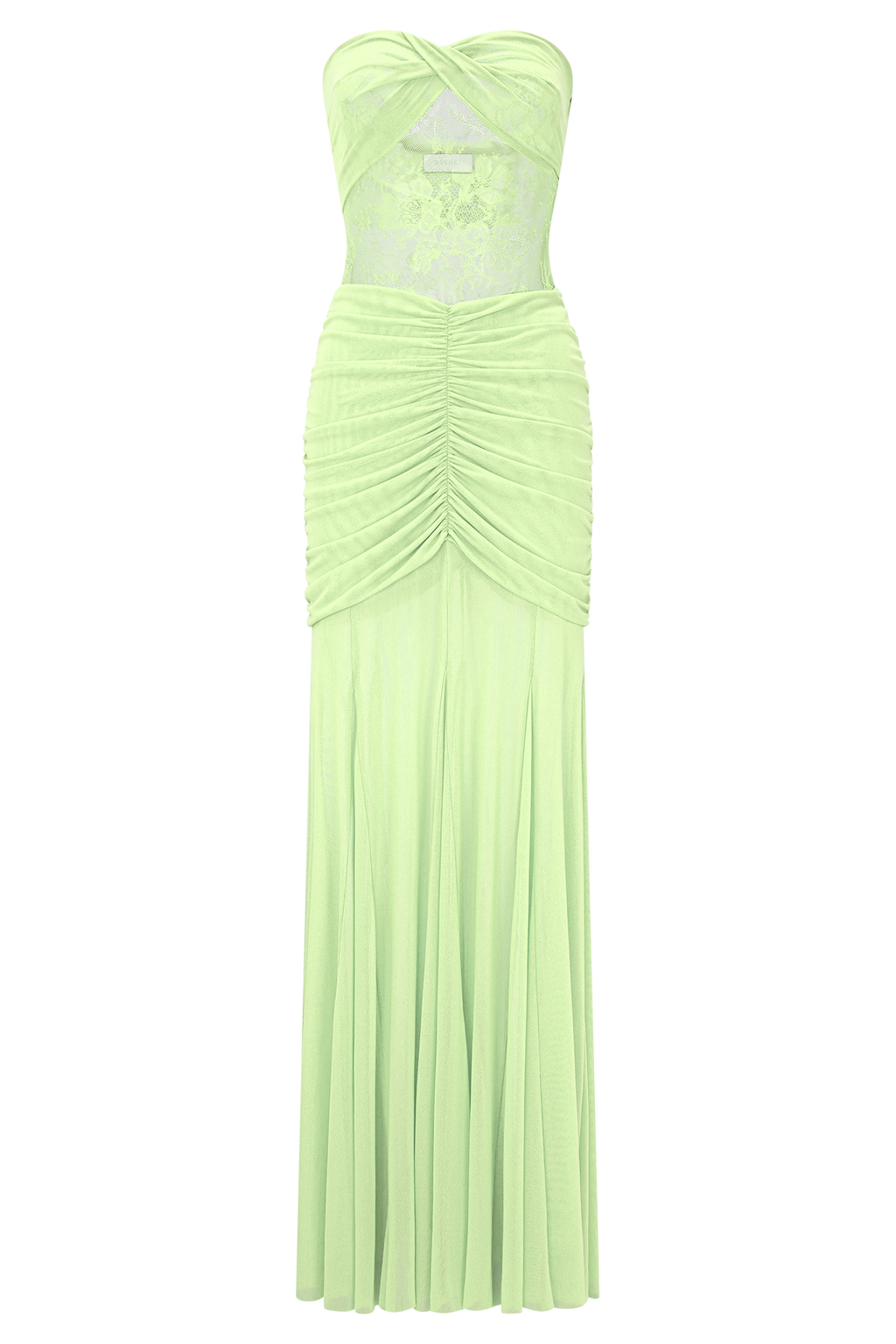 Khadijah Lace And Mesh Maxi Dress - Sage