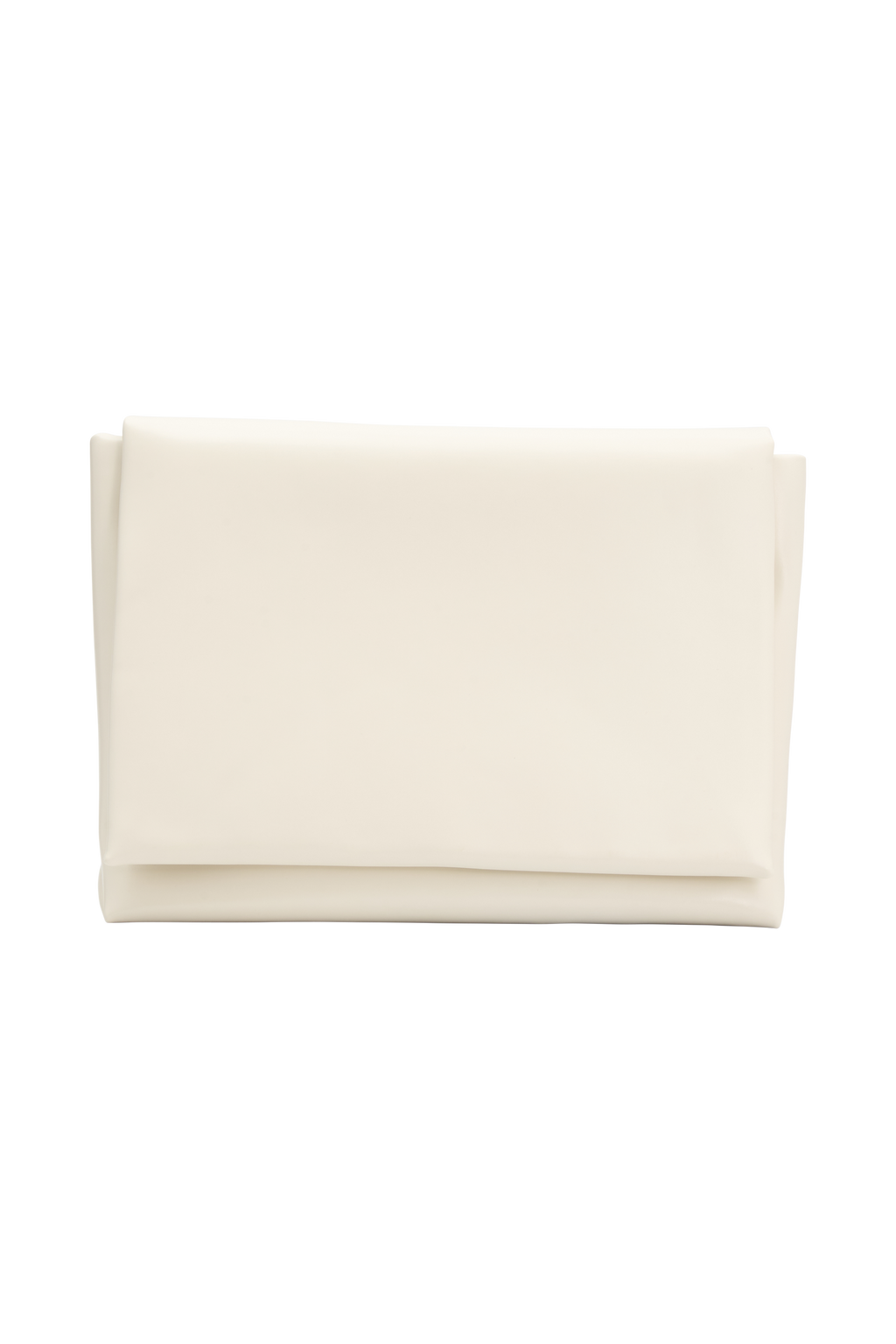 Kiera Faux Leather Oversized Clutch - Ivory