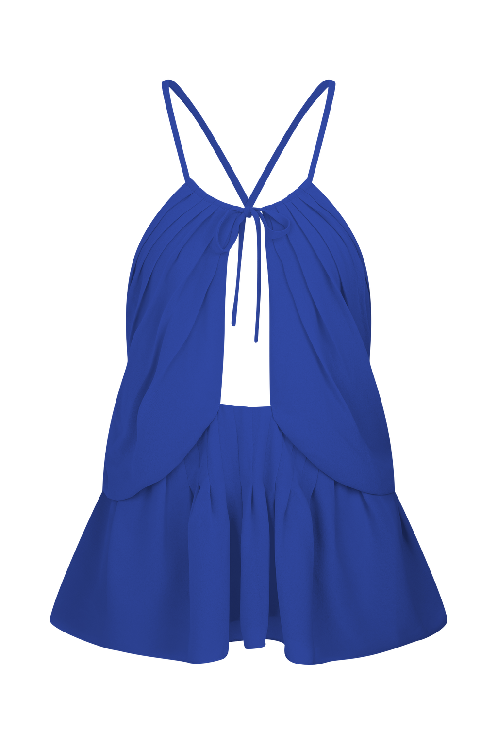 Korra Chiffon Halter Top - Cobalt Blue