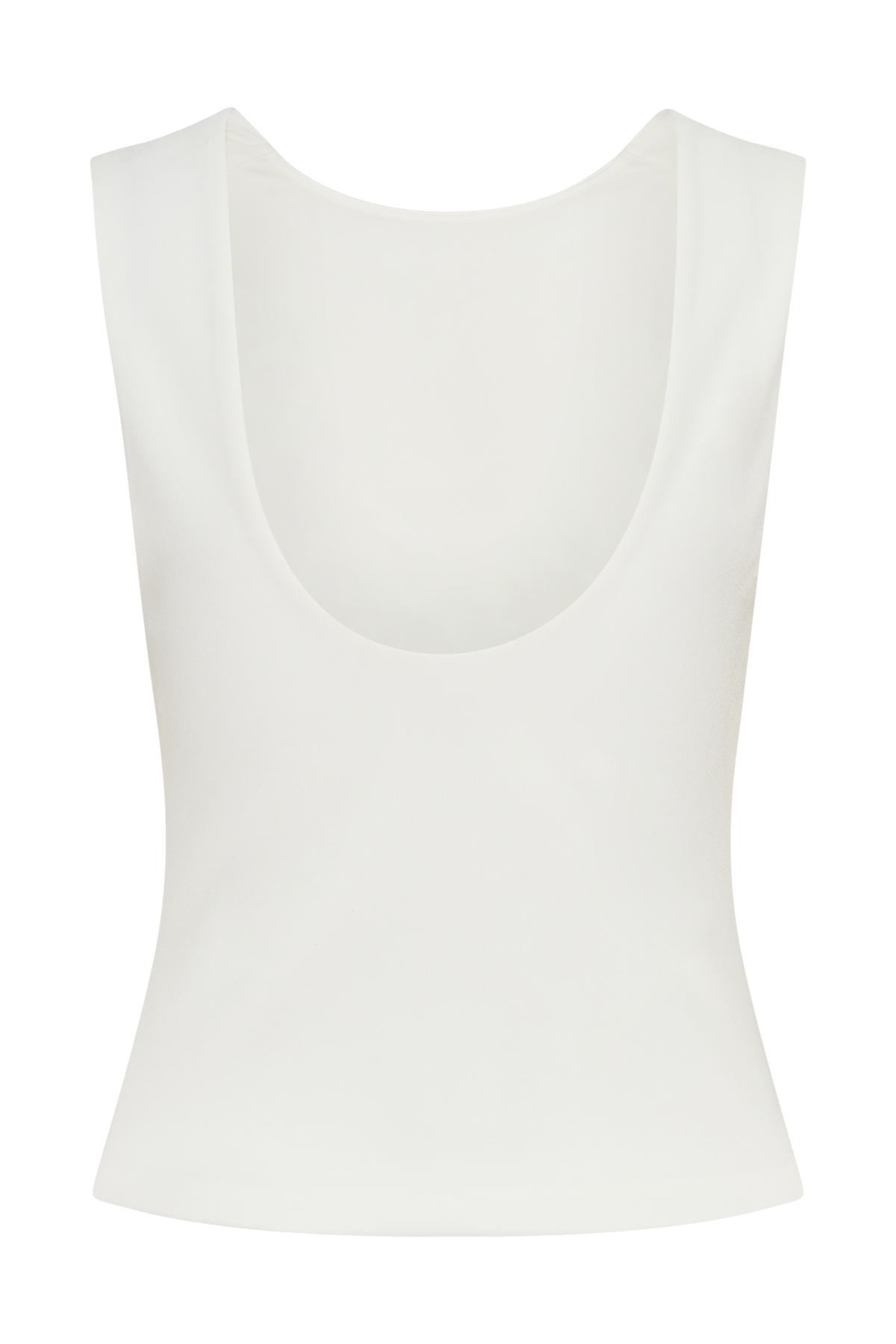 Kyra Open Back Scuba Crepe Top - White