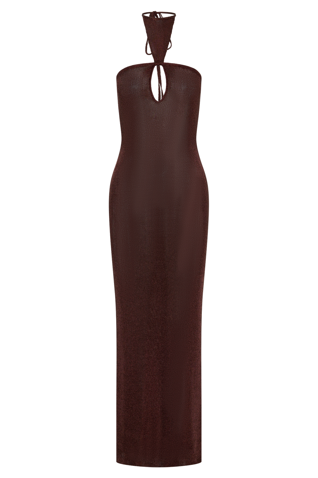 Lane Lurex Knit Maxi Dress - Chocolate