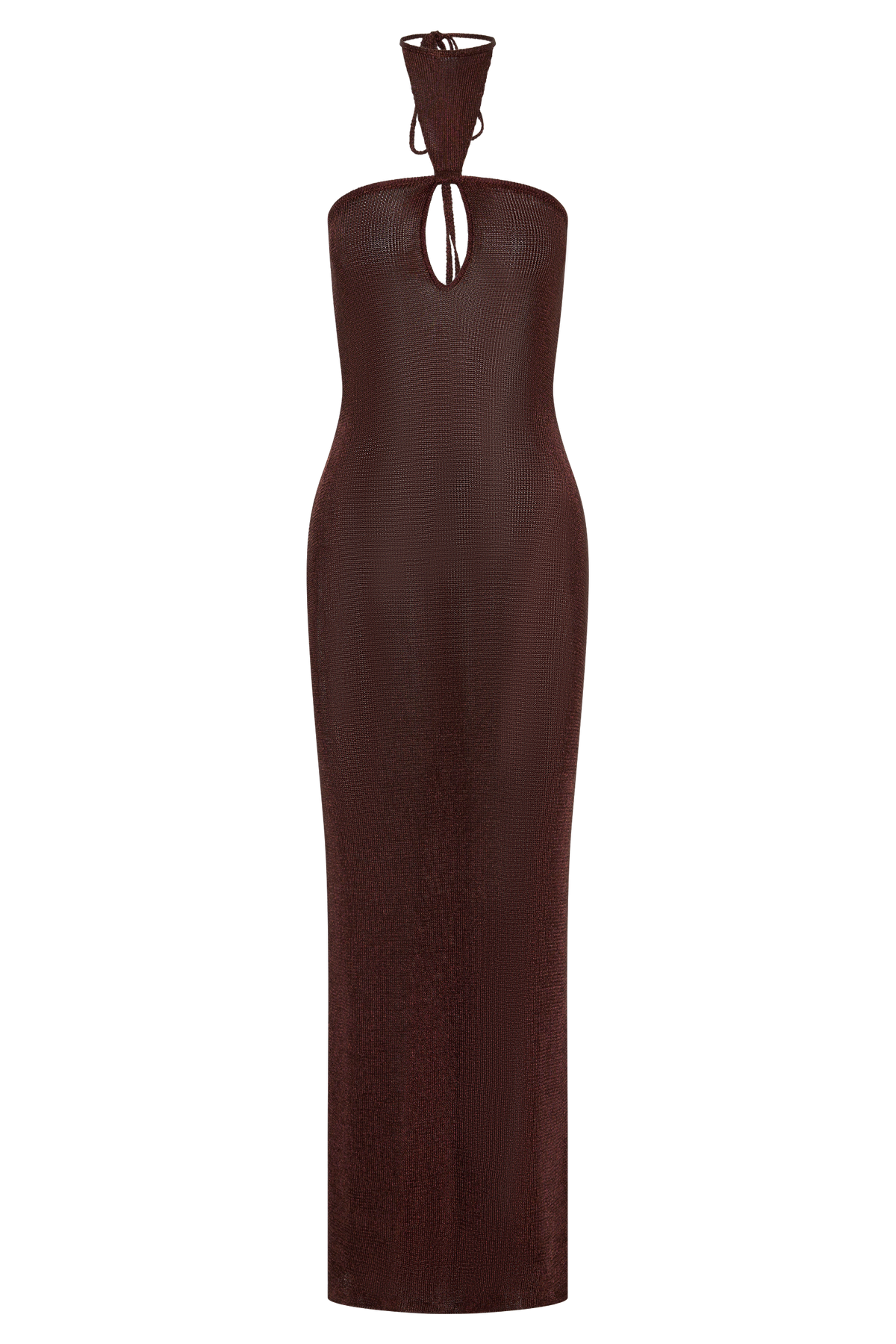 Lane Lurex Knit Maxi Dress - Chocolate