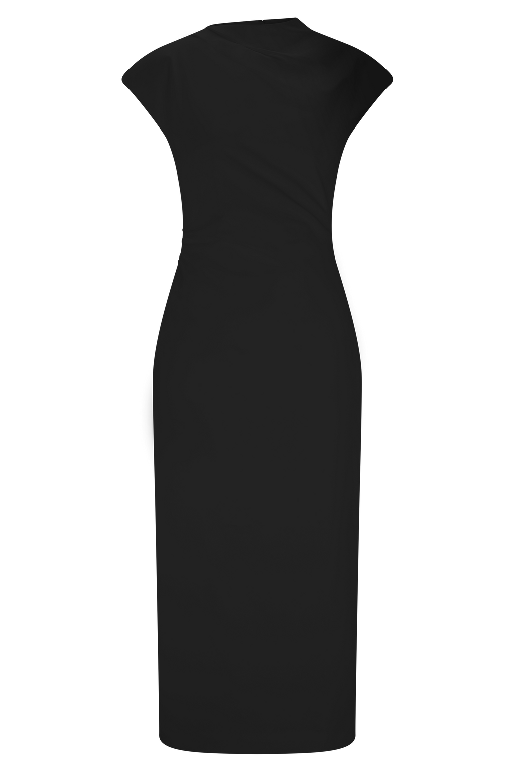 Lorena Cotton Midi Dress - Black